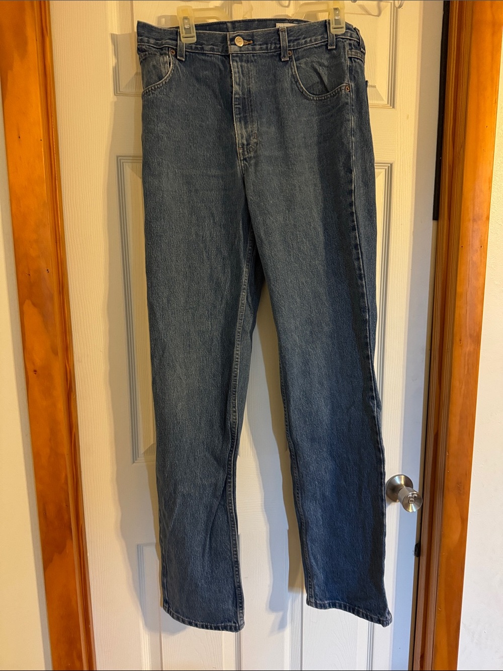 Men's Classic Dark Blue Denim Jeans 34x36